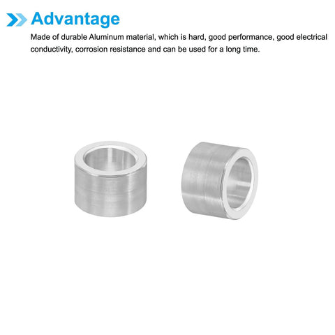 Built Tough M4 Aluminum Spacer Set 10 Pieces 4.1mm ID 6mm OD 4mm Long Fits Five Thirty Second Inch And M4 Screws Silver Aluminum Standoffs