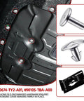 Engine Splash Shield Hardware Kit 14 Piece Set With Lower Cover Pins Screws And Clips Aluminum Alloy Built To Last