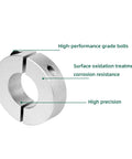 Pack Of Four Split Shaft Collar Bore 14mm Aluminum Alloy Two Halves Clamping Collar For Shaft With 35mm Outer Diameter with labels