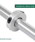 Installed view of (Pack of 4) Split Shaft Collar Bore 20mm, Aluminum Alloy Two Halves Clamping Collar for Shaft, 40mm OD, 12mm Thickness