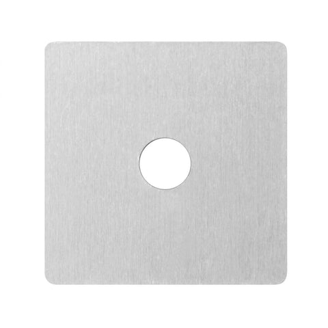 Premium aluminum flat square washer plates for 1-5/8 inch strut channels and 1/4 inch bolts, featuring a 3 mm thick, 40 mm size with 8 mm hole.