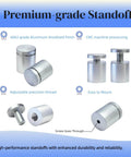 Premium-grade standoffs with adjustable precision thread and anodized finish, showcasing durability and reliability.