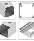 Aluminum Single Hole Switch Button Station Box Workbench Ready with 16mm button hole and PG7 cable gland, various views