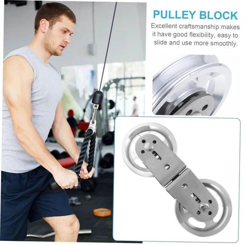 Aluminum Alloy Swivel Groove Pulley for Fitness Equipment Noiseless Wire Rope Lifting Accessory Strength Training Part Heavy Duty Bearing Gym Gear
