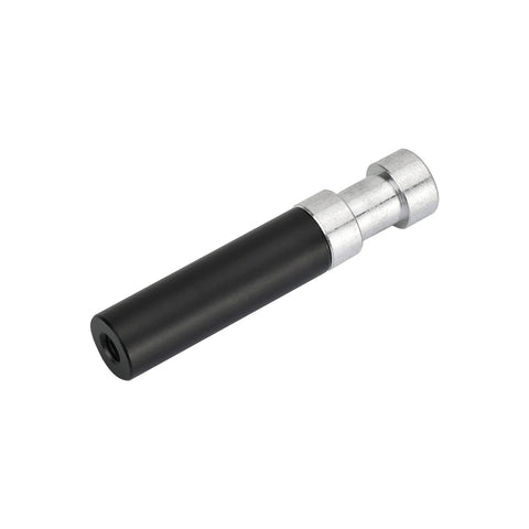 Aluminum 1/4-20 To 3/8-16 Thread Hole Adapter With 15mm Rod For Camera Rig, showing side view of the 50mm long aluminum body.