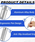 Product details showing TIG Wire Feeder Pen For 1 32nd To 1 8th Inch Wires, smooth aluminum body, ergonomic design, anti-slip grip