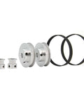 Aluminum pulleys and belts set for 2-Pack Utility Cart 8 mm Platform Size, suitable for stable rolling in home, warehouse, and delivery jobs.