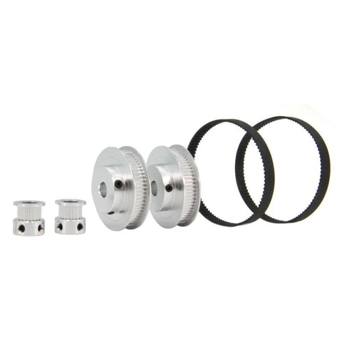 Aluminum pulleys and belts set for 2-Pack Utility Cart 8 mm Platform Size, suitable for stable rolling in home, warehouse, and delivery jobs.