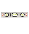 Front view of Built Tough 9 Inch Extruded Aluminum Torpedo Level With Three Rare Earth Magnets BrightView Vials With Top Read