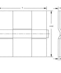 Blueprint of Aluminum Trailer Door Butt Hinge 5 By 4.75 Inch Heavy Gauge Welded Removable Pin With Cotter Pin, side and front view.