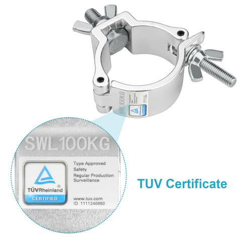 20 Pack 2 Inch Aluminum Truss Lighting Clamps O Clamp Stage Lighting Mounts for Moving Heads TUV Certified close-up