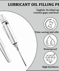 Aluminum Precision Vehicle Oiler Pen with Pinpoint Applicator and Pocket Clip Cover for SUVs RVs Trucks