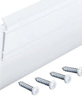 All Season Door Sweep For Heavy Duty Aluminum And Vinyl Seals Bottom Gaps Keeps Indoor Comfort And Energy Use Low Great For Home And Commercial Doors Easy Installation 36 Inch White, included screws close-up