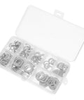 Temperature Resistant Gasket Washers Set 200 Pcs For Automotive And Industrial Leak Prevention In A Compact Storage Box