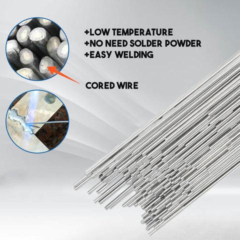 Aluminum Brazing And Welding Rods For All Position Welding Flux Free Low Melt 716 To 752 Degrees Fahrenheit 30 Pcs