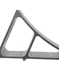 Heavy Duty Aluminum Wheel Chock For Trucks And Semis With Ribbed Slope For Maximum Grip And Secure Parking On Snow And Ice 6 x 8.75 x 5.86 Inch side view