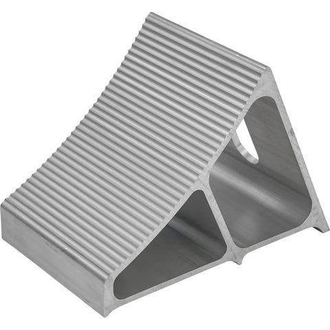 Heavy Duty Aluminum Wheel Chock For Trucks And Semis With Ribbed Slope For Maximum Grip And Secure Parking On Snow And Ice 6 X 8.75 X 5.86 Inch By Buyers Products