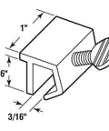 Diagram of Aluminum Sliding Window Security Lock Four Pack With Thumb Turn Screw, detailed dimensions for no tools installation