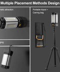 13200mAh Aluminum Work Light With Folding Stand IPX4 Waterproof 8000 Lumen Stepless Dimming And 3 Lighting Modes