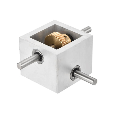 Right Angle Worm Gearbox 90 Degree 1To30 Reduction 1 Module 30 Teeth 8mm Shaft Aluminum Frame visible.