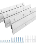 Heavy Duty Aluminum Z Hanger Wall Mount Kit For Picture Frames And Artwork With Hidden Bracket Clips French Cleat Style Hanging Hardware For Mirrors Cabinets Paintings Whiteboards Up To 60 Lbs 6 Inch Pack Of 3 Pairs