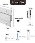 Heavy Duty Aluminum Z Hanger Wall Mount Kit For Picture Frames And Artwork With Hidden Bracket Clips French Cleat Style Hanging Hardware For Mirrors Cabinets Paintings Whiteboards Up To 60 Lbs 6 Inch Pack Of 3 Pairs dimensions and screws