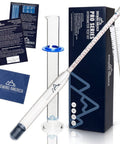 NIST traceable hydrometer kit USA with test jar, brush, and glass cylinder for homebrewing beer and wine.