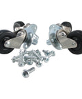 Deluxe Pop In Socket Mount Amp Caster Set with Four Casters and Hardware, Two Inch Diameter Wheels, Seven Eighths Inch Ruberex Wheels