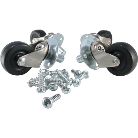 Deluxe Pop In Socket Mount Amp Caster Set with Four Casters and Hardware, Two Inch Diameter Wheels, Seven Eighths Inch Ruberex Wheels