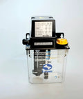 Front view of AMZ-III 200V Automatic Intermittent Gear Pump Lubrication System With 1.8L Oil Reservoir for Industrial Use