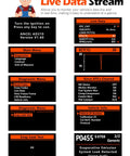 Live data stream display of Classic Enhanced Universal OBD II Scanner For Car Engine Fault Codes Read And Clear CAN Diagnostic Tool