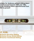 Sliding Patio Door Tandem Roller Assembly For Andersen Doors Compatible With Andersen Sliding Door Rollers Replaces Part 1273704 1964 1982 To Present Two Rollers With One And A Quarter Inch Bearing, close-up view.