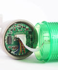 Close-up view of green module on Two-Stack LED Andon Tower Signal Light With Buzzer For Industrial Lines.