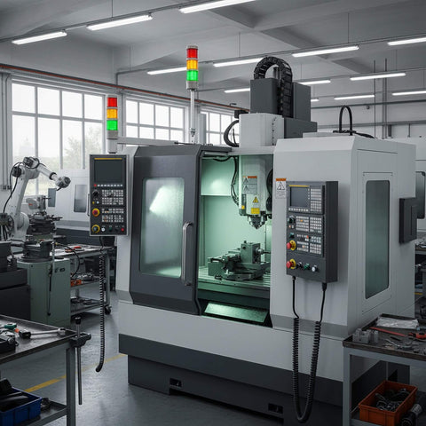 Línea de producción industrial con torre de señales Andon LED de tres niveles y zumbador integrado para líneas de producción industriales; indicadores rojo, amarillo y verde en modos encendido, apagado y parpadeo; conmutador selector ABB; adaptador de corriente Mean Well; cables de extensión de 1,8 m y 4,8 m; sistema «plug and play»; Andont