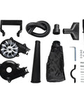 Components of Dual Use Angle Grinder To Blower Adapter Kit Converts Your Grinder Into A Blower Vacuum For Dust Free Workshop And Outdoor Cleanup