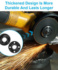 7 Piece Angle Grinder Nut And Flange Wrench Kit With 5/8-11 Thread For Fast Wheel Changes Includes One Wrench And Six Flange Nuts Inner And Outer To Fit Most 4 1/2 Inch 5 Inch And 7 Inch Grinders shown in use.
