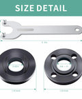 Size details of 9 Piece Angle Grinder Nut Kit With Wrench Inner And Outer Nuts Flanges For Five Eighths Inch 11 Thread Shafts
