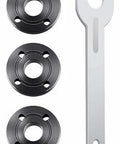 9 Piece Angle Grinder Nut Kit With Wrench Inner And Outer Nuts Flanges For Five Eighths Inch 11 Thread Shafts
