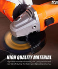 4 1/2 Inch Stripping Discs Seven Eighths Inch Arbor For Angle Grinder Purple Rust Remover Wheel in action on metal surface