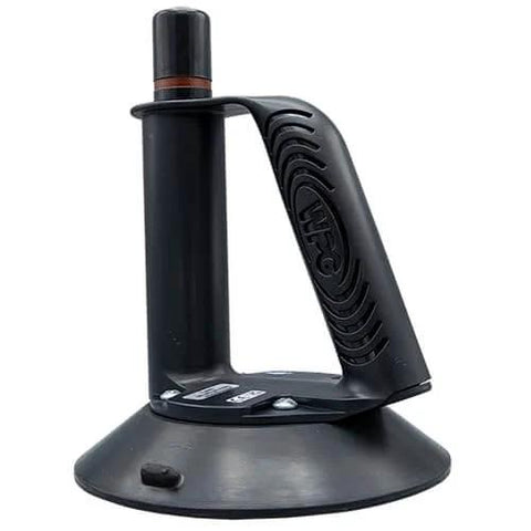 Two Piece Beefy Angle Grip 6 Inch Vacuum Suction Cup for auto glass handling, shown with angled handle and suction base