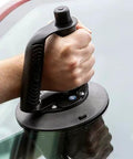 Two Piece Beefy Angle Grip 6 Inch Vacuum Suction Cup for Auto Glass Handling in use lifting car glass with secure grip.