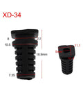 10 Pack Cable Gland Connectors Rubber Strain Relief Cord Boots For 3.5mm 4mm And 5mm Wires Black And White Angled Grinder Cord Protector Spare Parts For Power Tools And Chargers, black boot with dimensions shown
