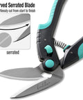 Heavy Duty Multipurpose Angled Craft Scissors 10 Inch Japanese Stainless Steel Serrated Blade Industrial Shears
