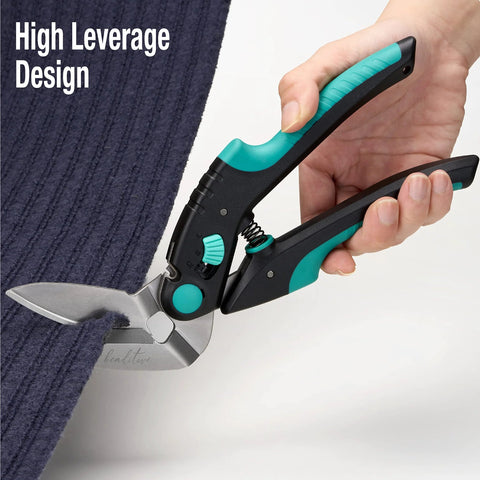 Heavy Duty Multipurpose Angled Craft Scissors 10 Inch Japanese Stainless Steel Serrated Blade cutting carpet