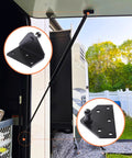 10mm Ball Stud Mounting Brackets Kit With Two Angled L-Type Mounts And Two Flat-Type Mounts Includes 16 Screws shown installed on RV