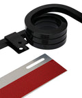 Angled mud flap hanger with three-coil damping spring and reflective plate delivers stable alignment, reduces vibration.