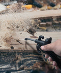 High-volume angled air blow gun with rubber guard delivers powerful dust, water, and debris removal in tight spaces