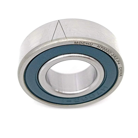 Angular Contact Bearing For CNC Spindle 15 By 32 By 9 Mm Sealed 2RZ Shielded H7002C 7002 ABEC 7 P4 shown close-up