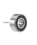 Angular contact bearing 17x40x17.5mm sealed on both sides 3203-2RS pack of 2 for compact spaces, chromium steel, ABEC 1 tolerance