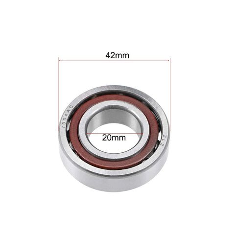 Angular Contact Ball Bearing 7004AC Open 20x42x12mm Single Row 25 Degree Open Type High Precision Bearing front view with dimensions